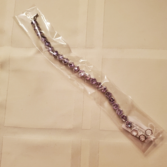 Park Lane Iris Honeycomb Bracelet Set in Silver Finish Metal 7 + 1 Inches - Picture 8 of 10